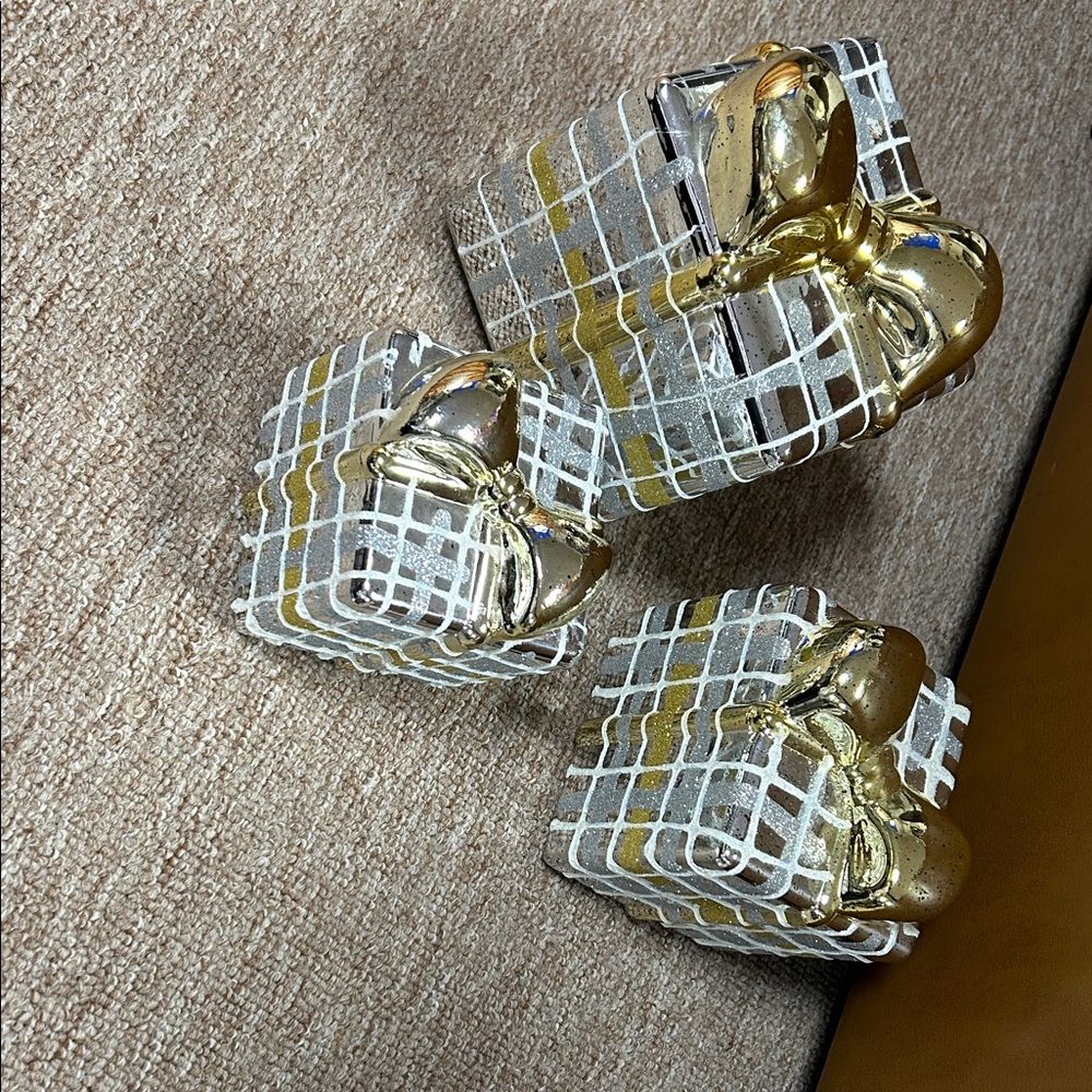 Gold and Silver Decorative Light Up Boxes
